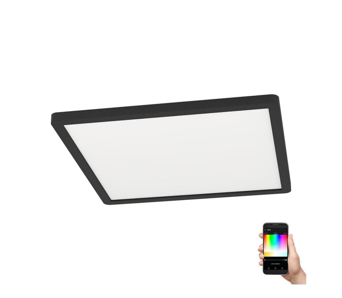 Eglo 900093 - LEDRGBW stmievateľné stropné svietidlo ROVITO-ZLED/14,6W/230V čierna 900093