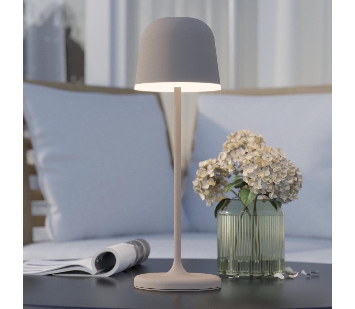 Eglo 900461-LED Stmievateľná vonkajšia lampa MANNERA 2,2W/5V 1800mAh béžová IP54 900461