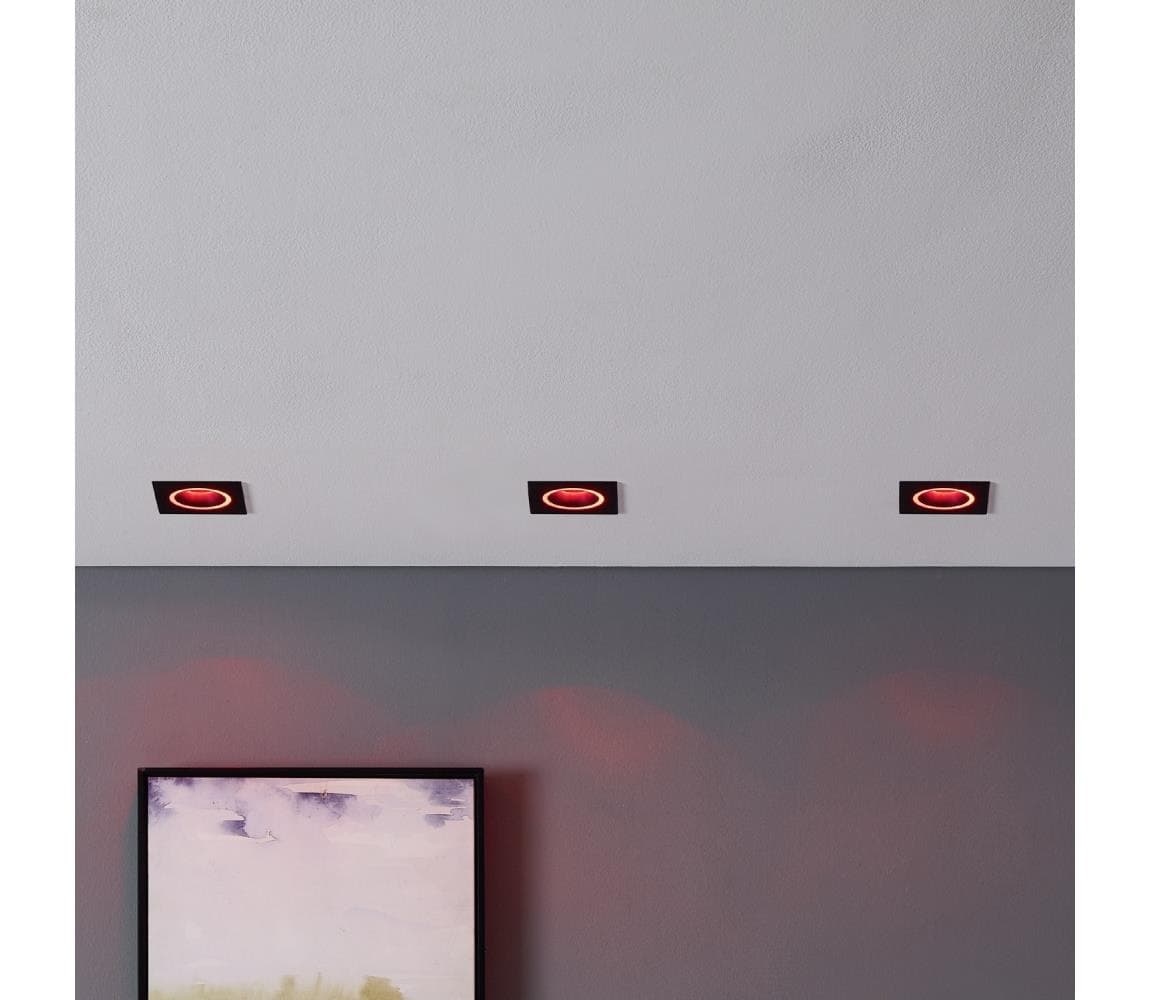 Eglo 900763 - LED RGBW Stmievateľné podhľadové svietidlo CAROSSO-Z 4,7W/230V čierna 900763