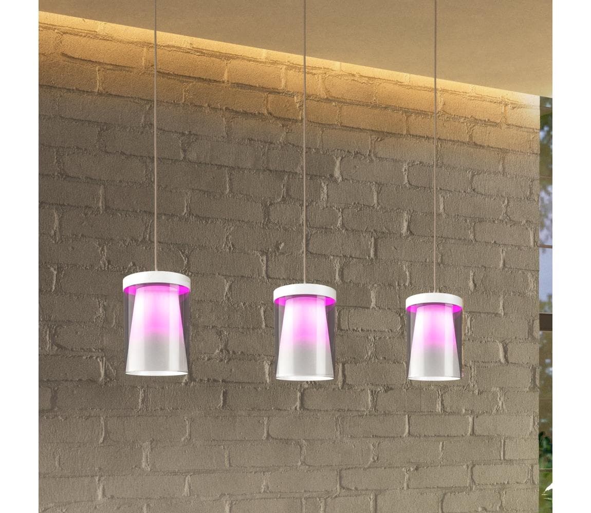 Eglo 901122-LED RGBW Stmievateľný luster na lanku CHIUSELLO-Z 3xLED/3,7W/230V biela 901122