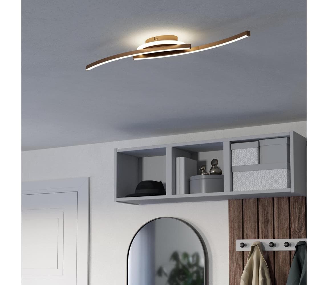 Eglo 901221 - LED Stropné svietidlo LUNGOLAGO LED/12W/230V 4000K medená 901221