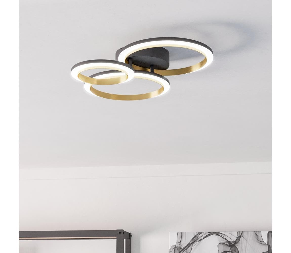 Eglo 901224 - LED Stmievateľné stropné svietidlo CALLIERA LED/20W/230V čierna/zlatá 901224