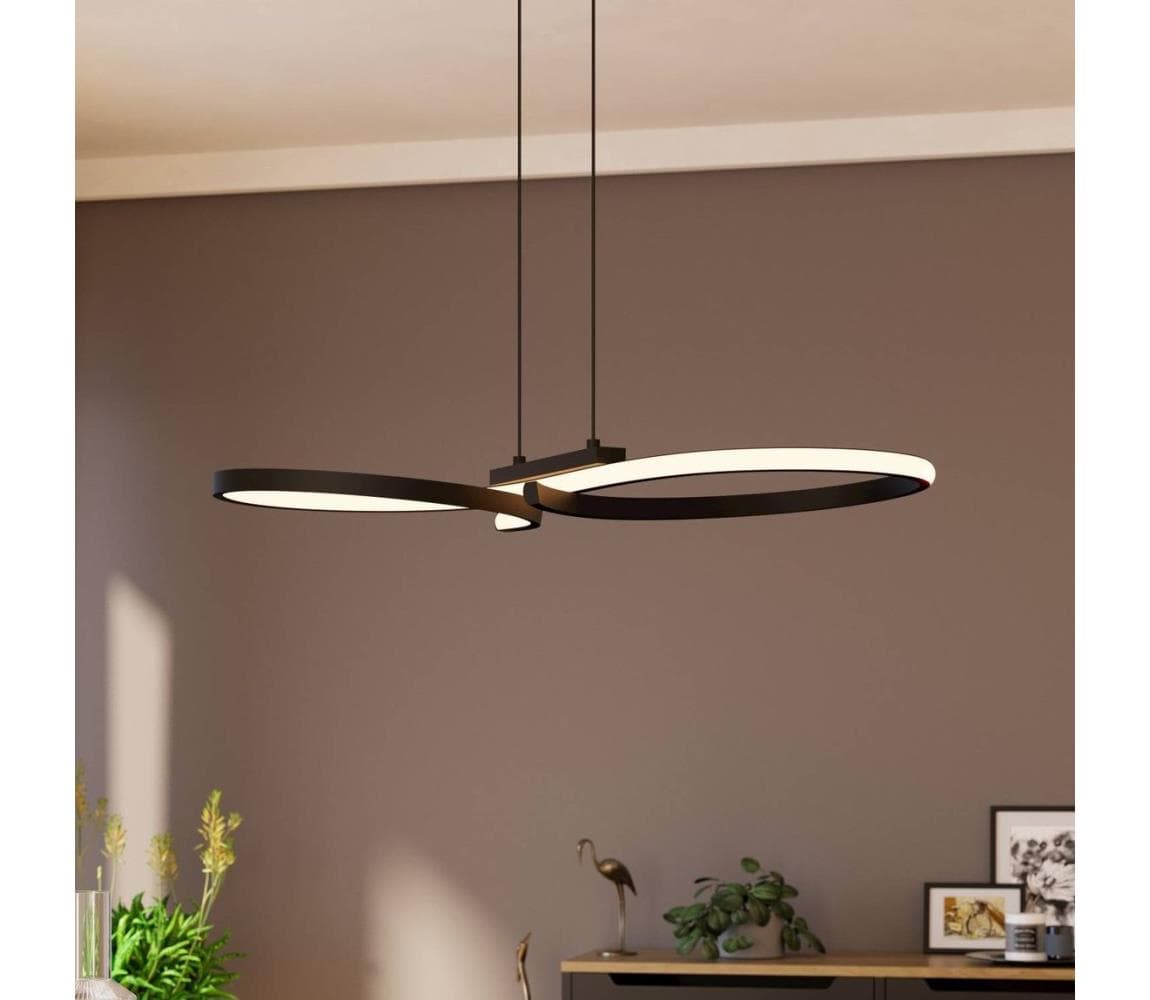 Eglo 901267 - LED Luster na lanku SERPINS LED/21W/230V 3000K čierna 901267