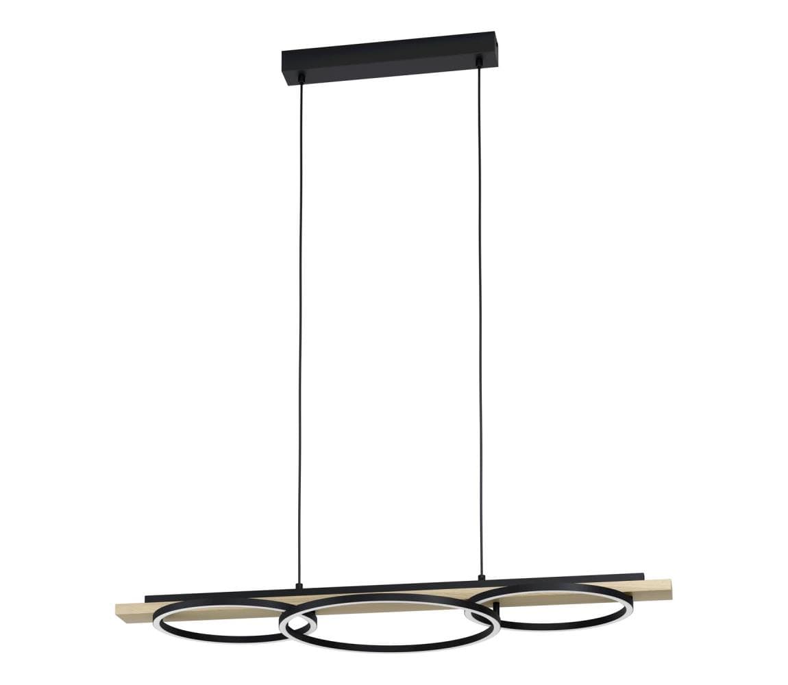 Eglo 901714-LED Stmievateľný luster BOYAL 2xLED/12,5W/230V+LED/15,5W béžová/čierna 901714