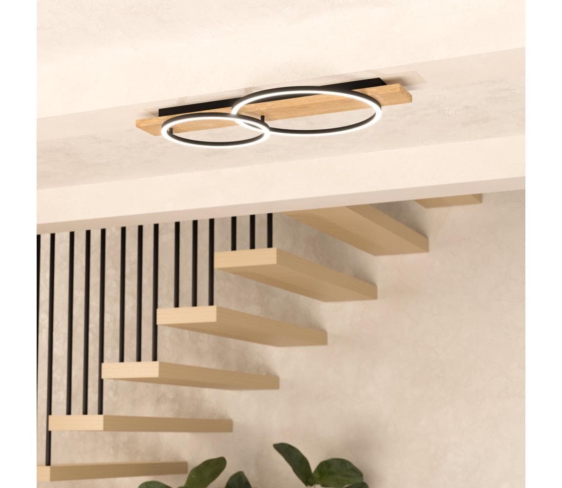 Eglo 901716 - LED Stropné svietidlo BOYAL 2xLED/12W/230V 3000K béžová/čierna 901716