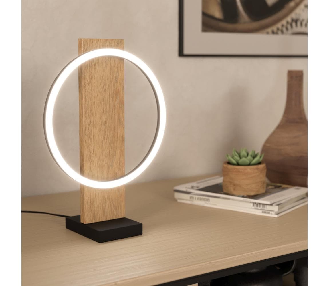 Eglo 901718 - LED Stolná lampa BOYAL LED/12W/230V 3000K béžová/čierna 901718