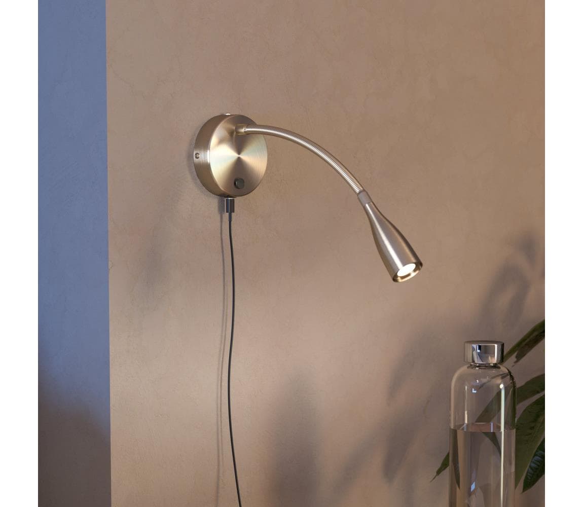 Eglo 901783 - LED flexibilná nástenná lampa s USB OLIVANDINO LED/3,8W/230V chróm 901783