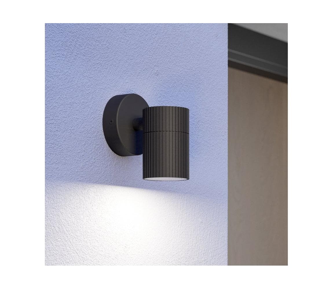 Eglo 902037 - Vonkajšie nástenné svietidlo TOMELLOSO 1xGU10/28W/230V IP44 čierna 902037