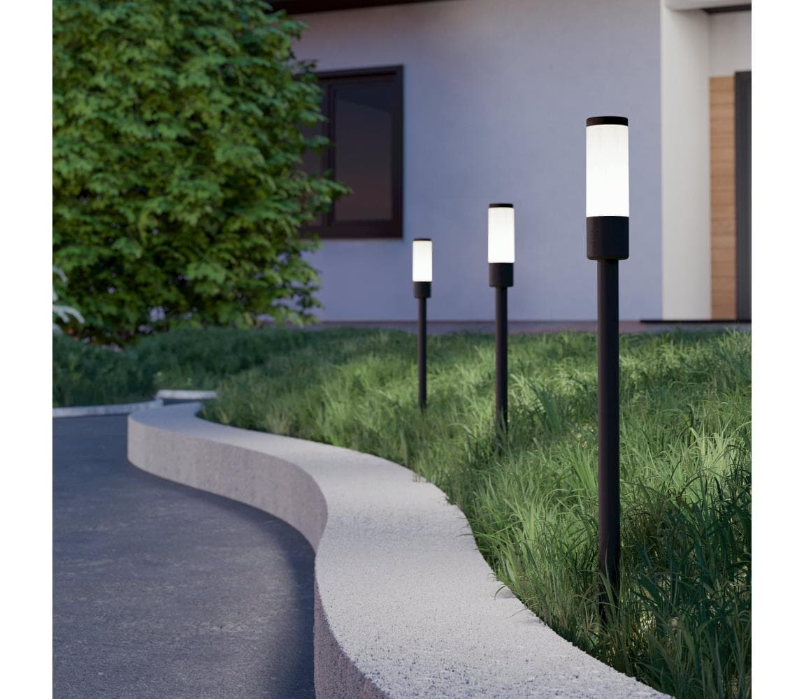 Eglo 902042 - SADA 3x LED vonkajších lámp ZANCARO LED/1W/230V IP44 čierna 902042