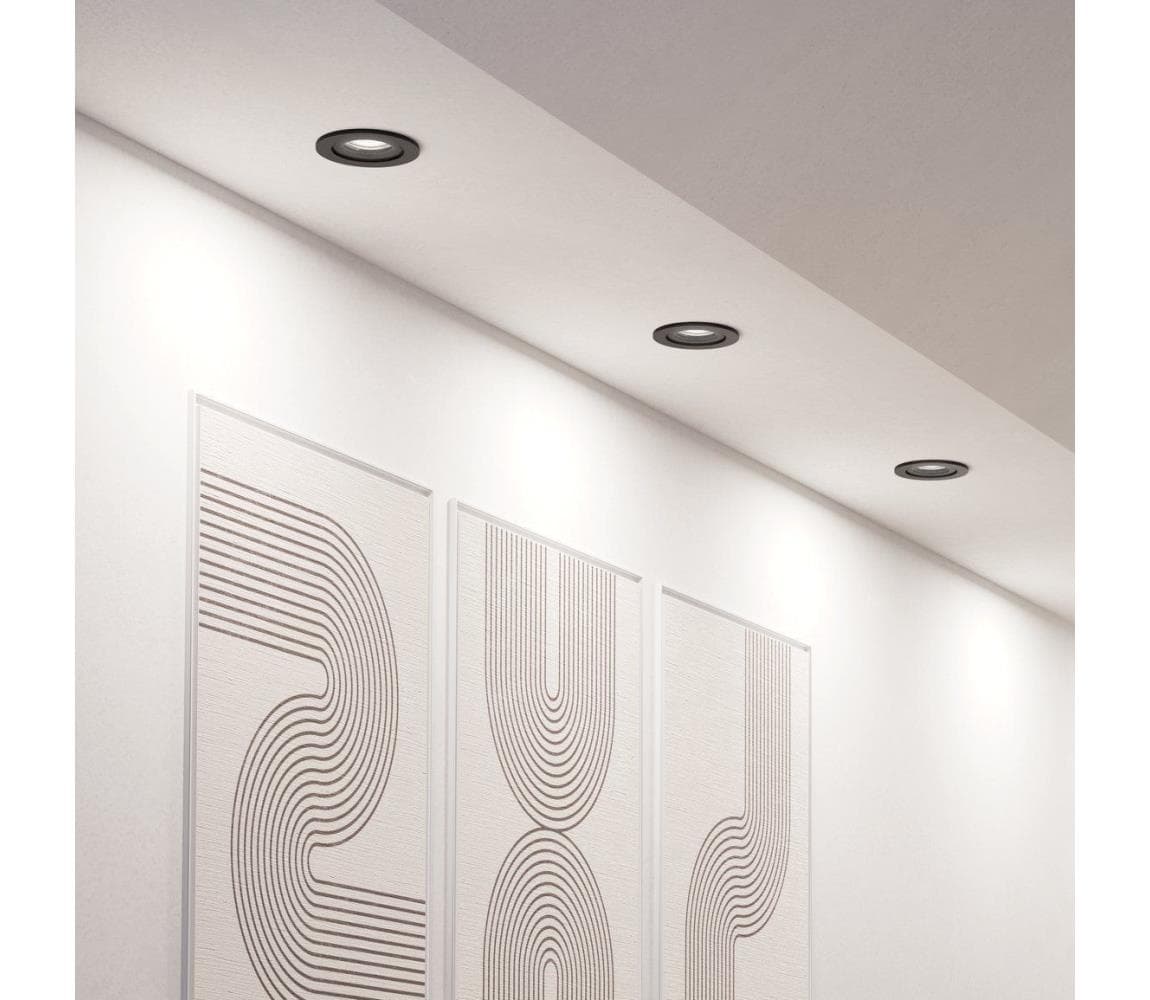 Eglo 902244 - Súprava 3× LED podhľadových bodových svietidiel BARRANCO 1×GU10/4,5W/230V čierna 902244