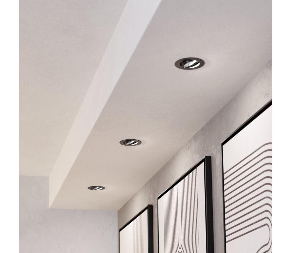 Eglo 902281 - sada 3x LED stmievateľných stropných svietidiel SALICETO LED/6,4W/230V pr.8,8cm čierna 902281