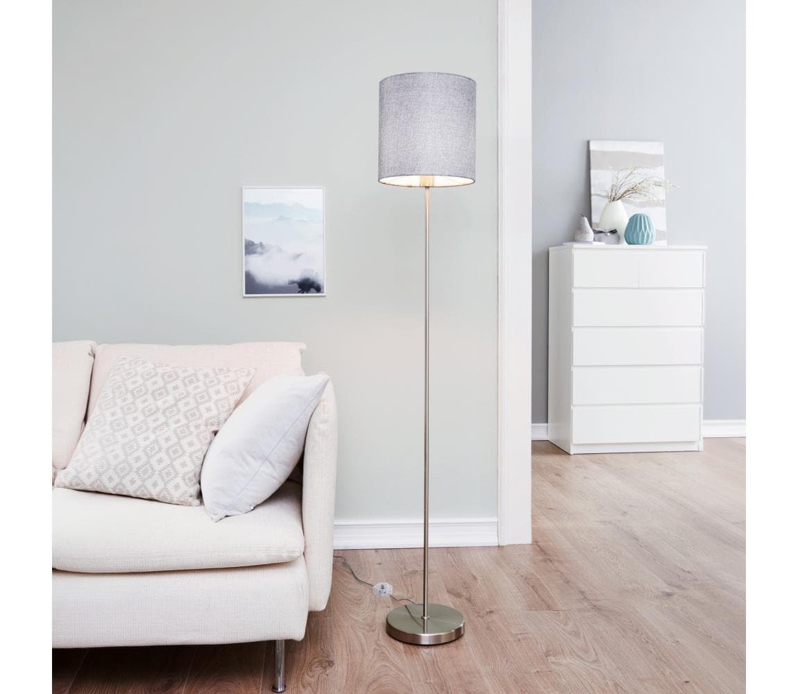 Eglo 96377 - Stojacia lampa PASTERI 1xE27/60W/230V priemer 28 cm sivá 96377