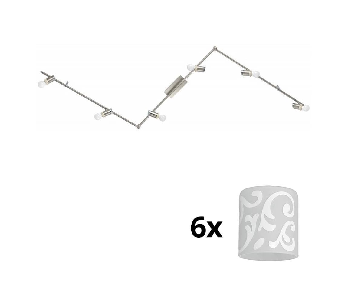 Eglo - LED Bodové svietidlo MY CHOICE 6xE14/4W/230V chróm/biela 1xEG31112+6xEG90257