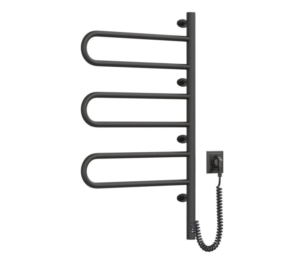 Navin Elektrický otočný sušiak na uteráky s termostatom FOUETTE 120W 80x49 cm čierna 12-212033-4880