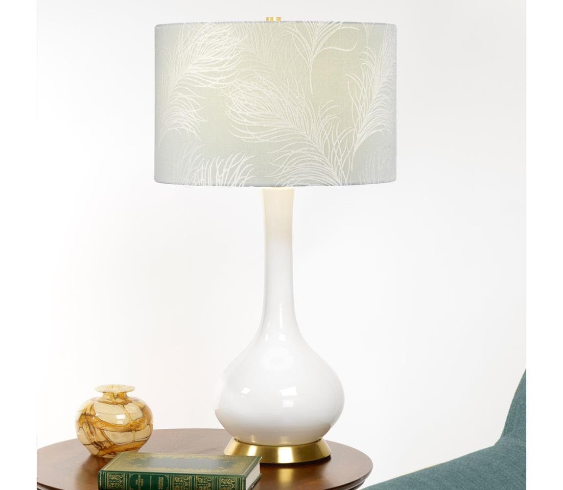 Elstead MILO-AB-TL-FDEB - Stolná lampa MILO 1xE27/60W/230V šedá MILO-AB-TL-FDEB
