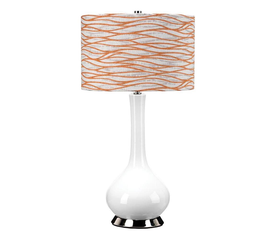 Elstead MILO-PN-TL-LORA - Stolná lampa MILO 1xE27/60W/230V biela/oranžová MILO-PN-TL-LORA