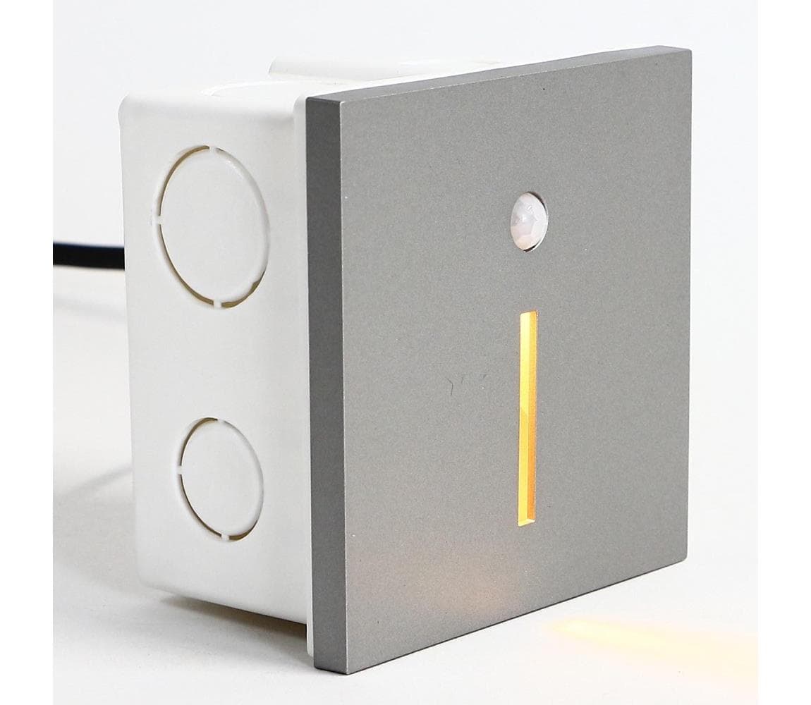Emithor - LED Schodiskové svietidlo so senzorom LINE LED/1W/230V 4000K šedá