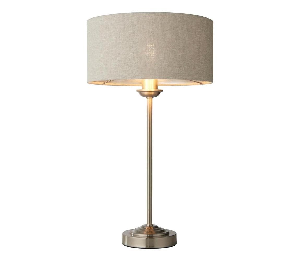 Endon 100646 - Stolná lampa HIGHCLERE 1xE14/7W/230V béžová/matný chróm 100646