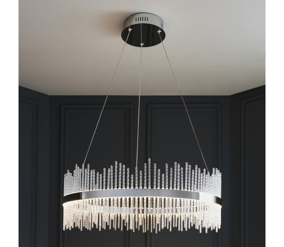 Endon 107108 - LED luster na lanku LED/56W/230V 3000K lesklý chróm 107108