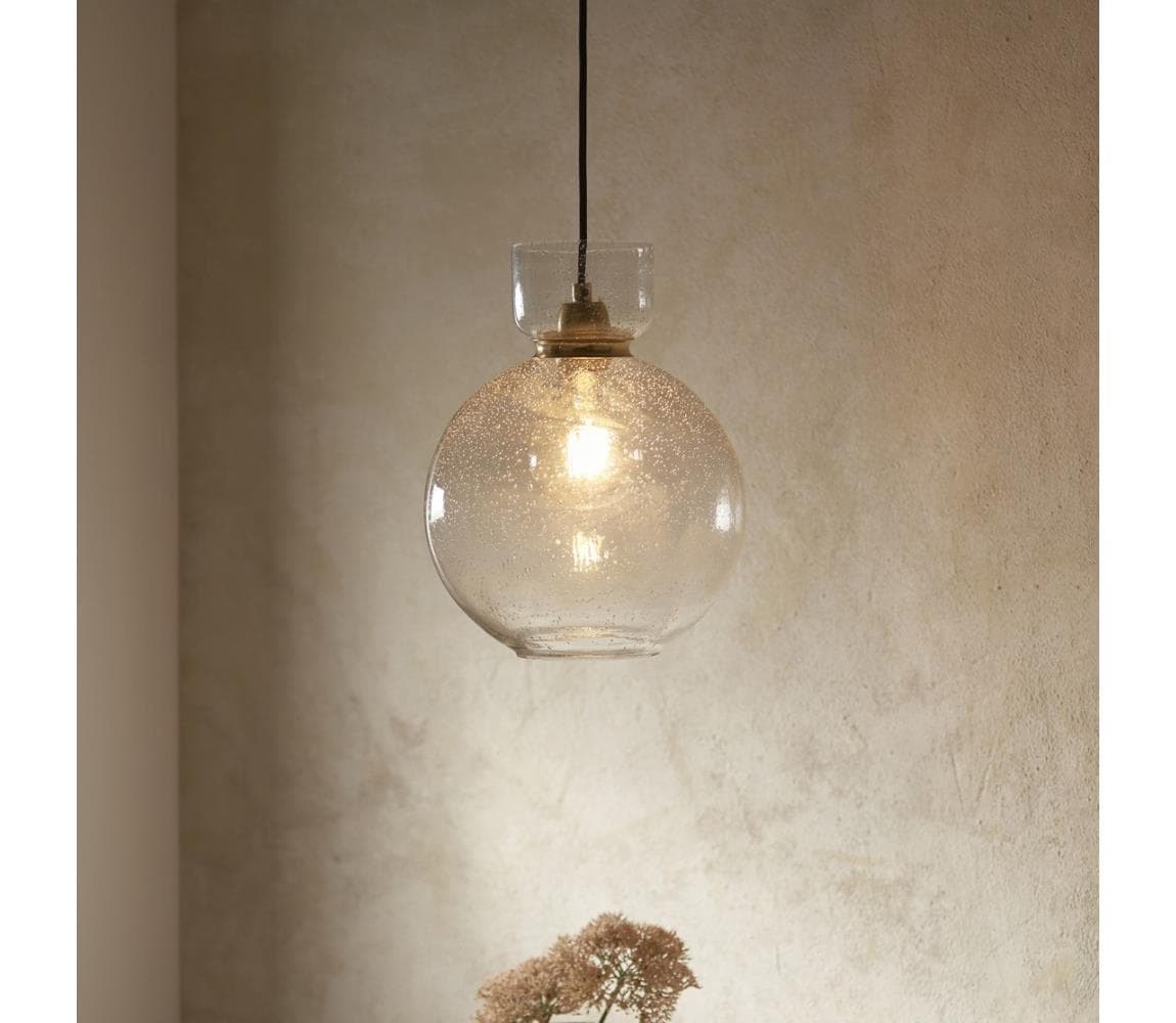 Endon 107948 - Luster na lanku 1xE27/10W/230V zlatá/dymovo-šedá 107948