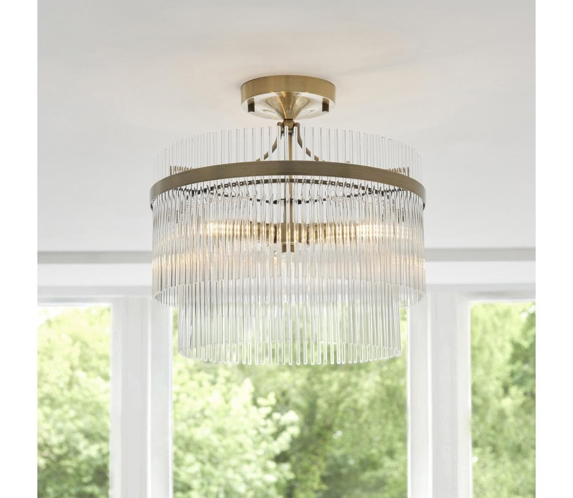 Endon 112575 - Prisadený luster MARIETTA 3xE14/7W/230V mosadz/číra 112575