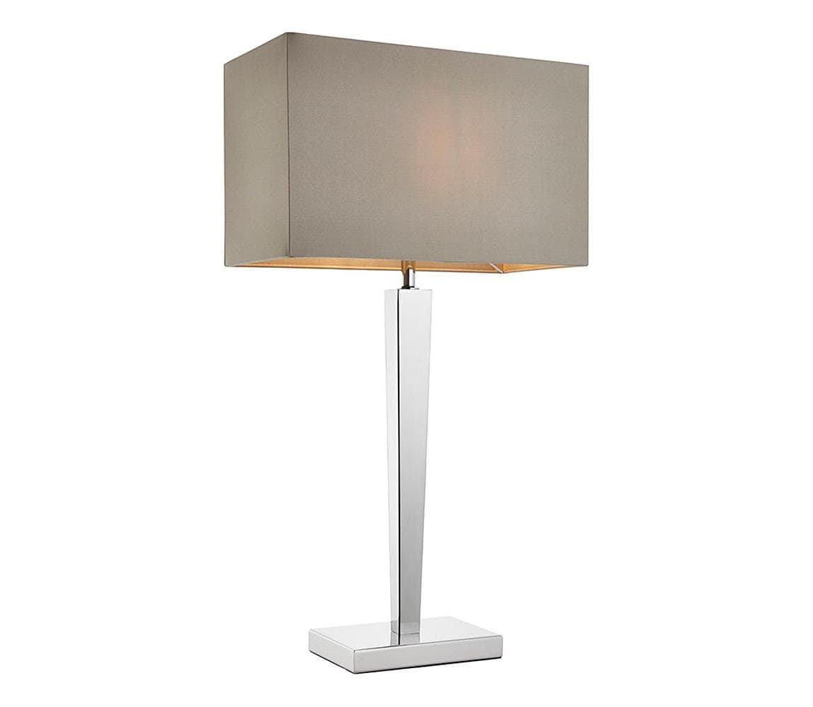 Endon 56707 - Stolná lampa MORETO 1xE27/60W/230V lesklý chróm/šedá 56707