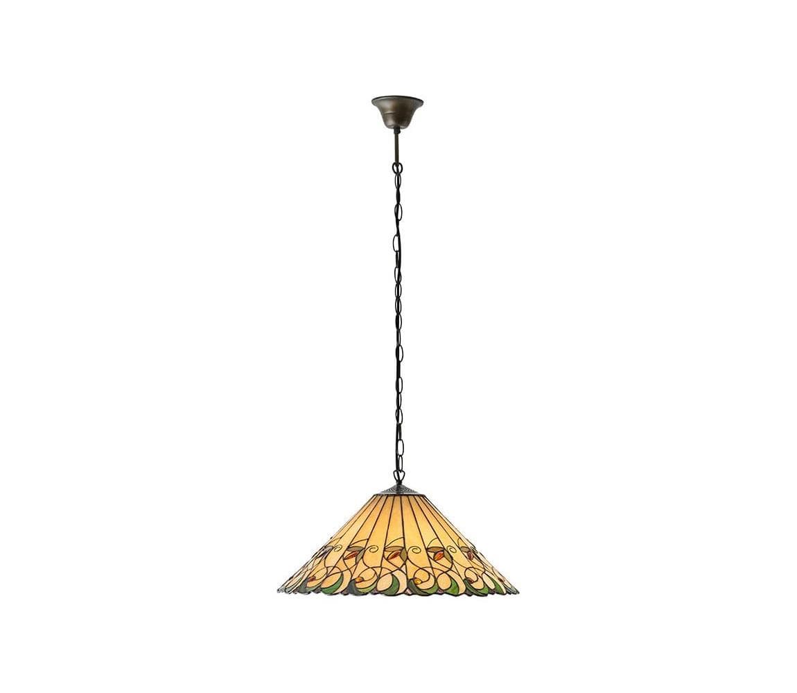 Endon 64194 - Luster na reťazi Tiffany JAMELIA 3xE27/60W/230V, priemer 50 cm 64194