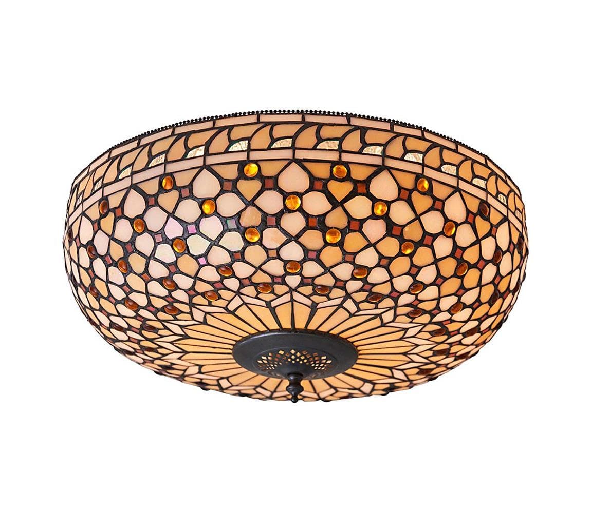 Endon 64276 - Stropné svietidlo Tiffany MILLE FEUX 2xE27/60W/230V priemer 45 cm 64276