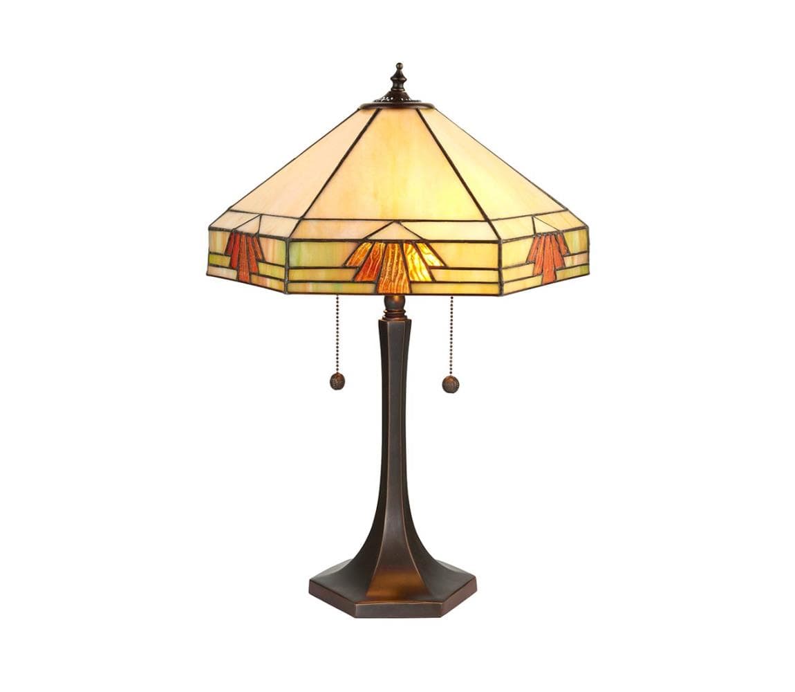 Endon 64286 - Stolná lampa Tiffany NEVADA 2xE27/60W/230V priemer 40 cm 64286