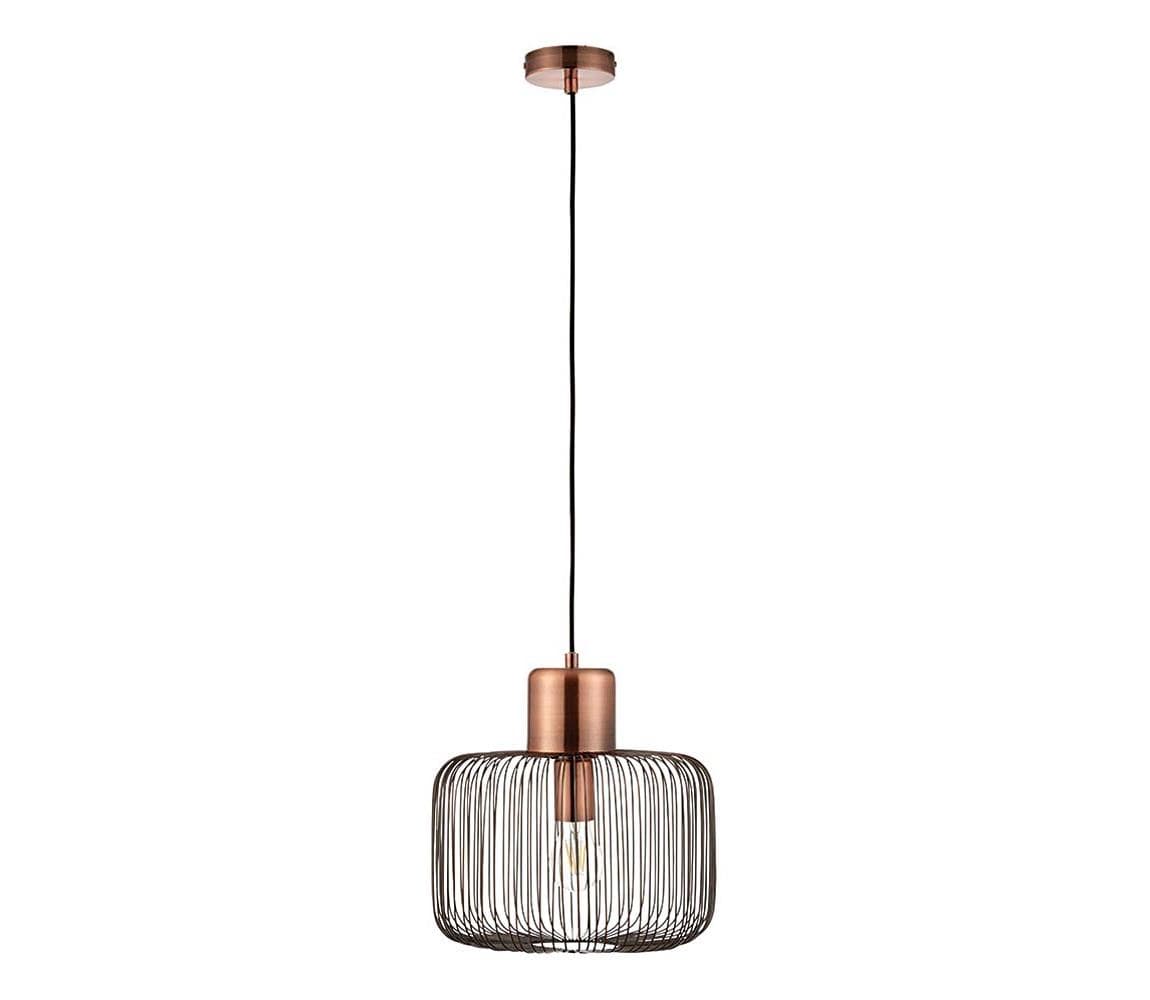 Endon 68986 - Závesný luster na lanku NICOLA 1xE27/40W/230V medený 68986