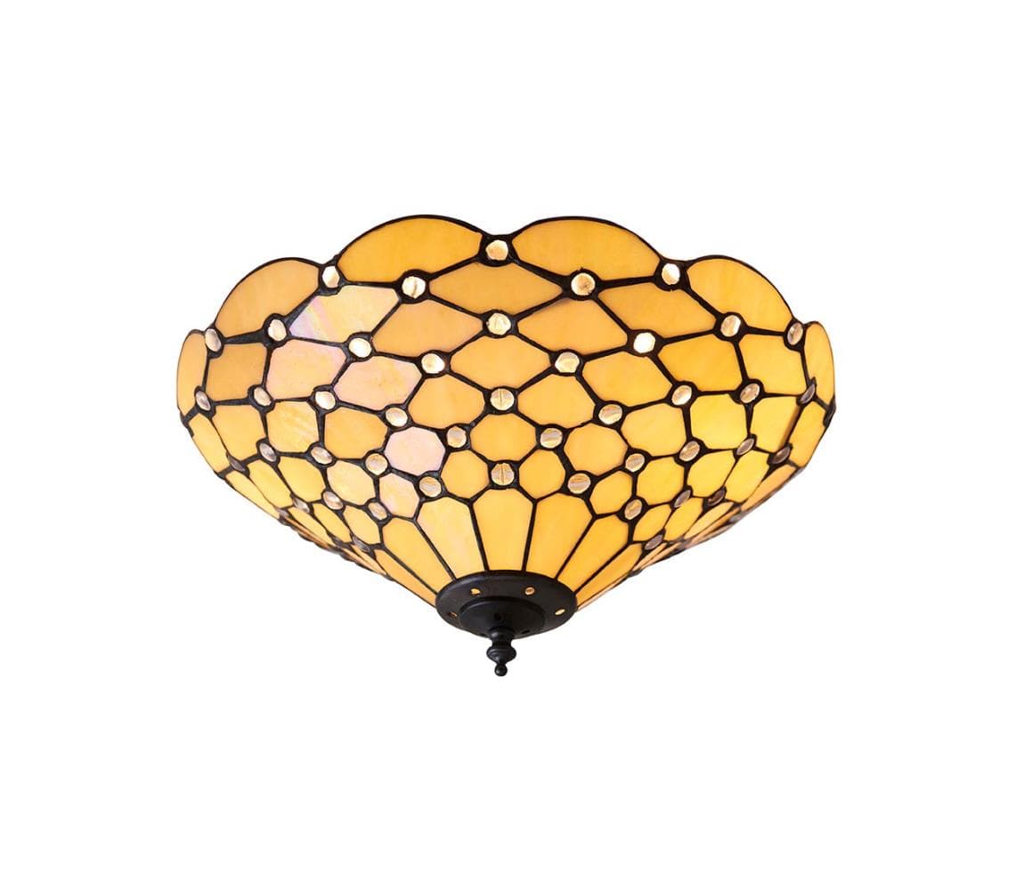 Endon 70242 - Stropné svietidlo Tiffany PEARL 2xE27/60W/230V priemer 37 cm 70242