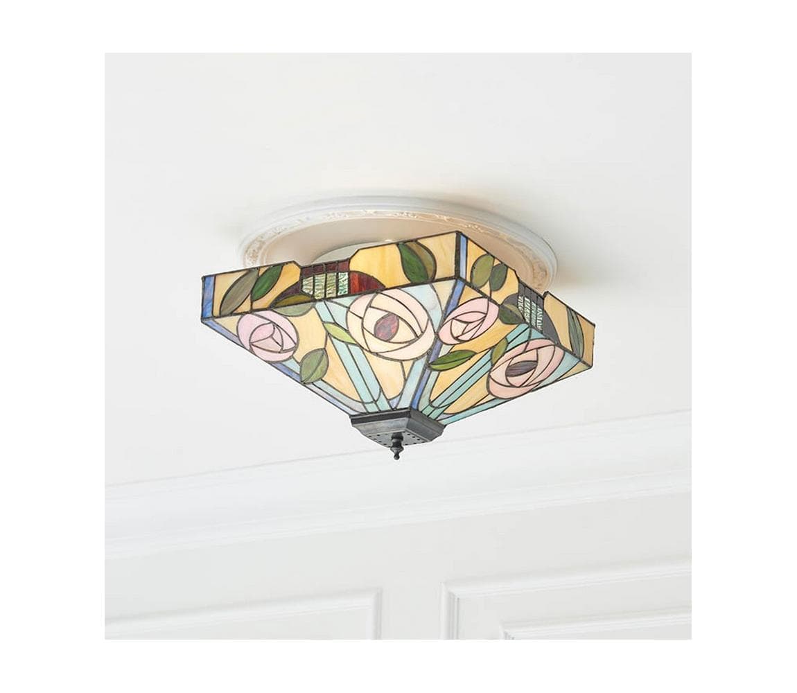 Endon 70699 - Stropné svietidlo Tiffany WILLOW 2xE27/60W/230V 35x35 cm 70699