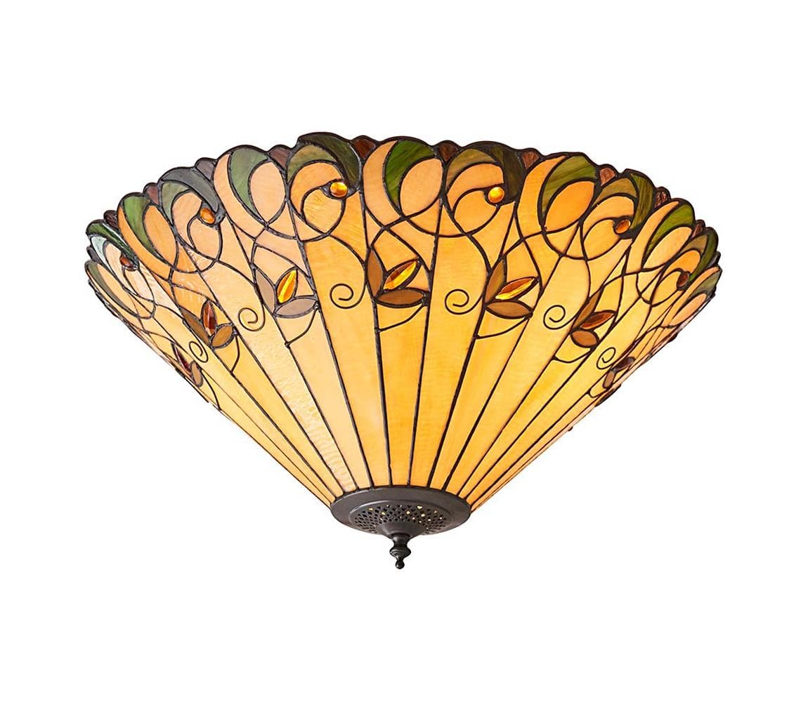 Endon 70706 - Stropné svietidlo Tiffany JAMELIA 2xE27/60W/230V, priemer 50 cm 70706