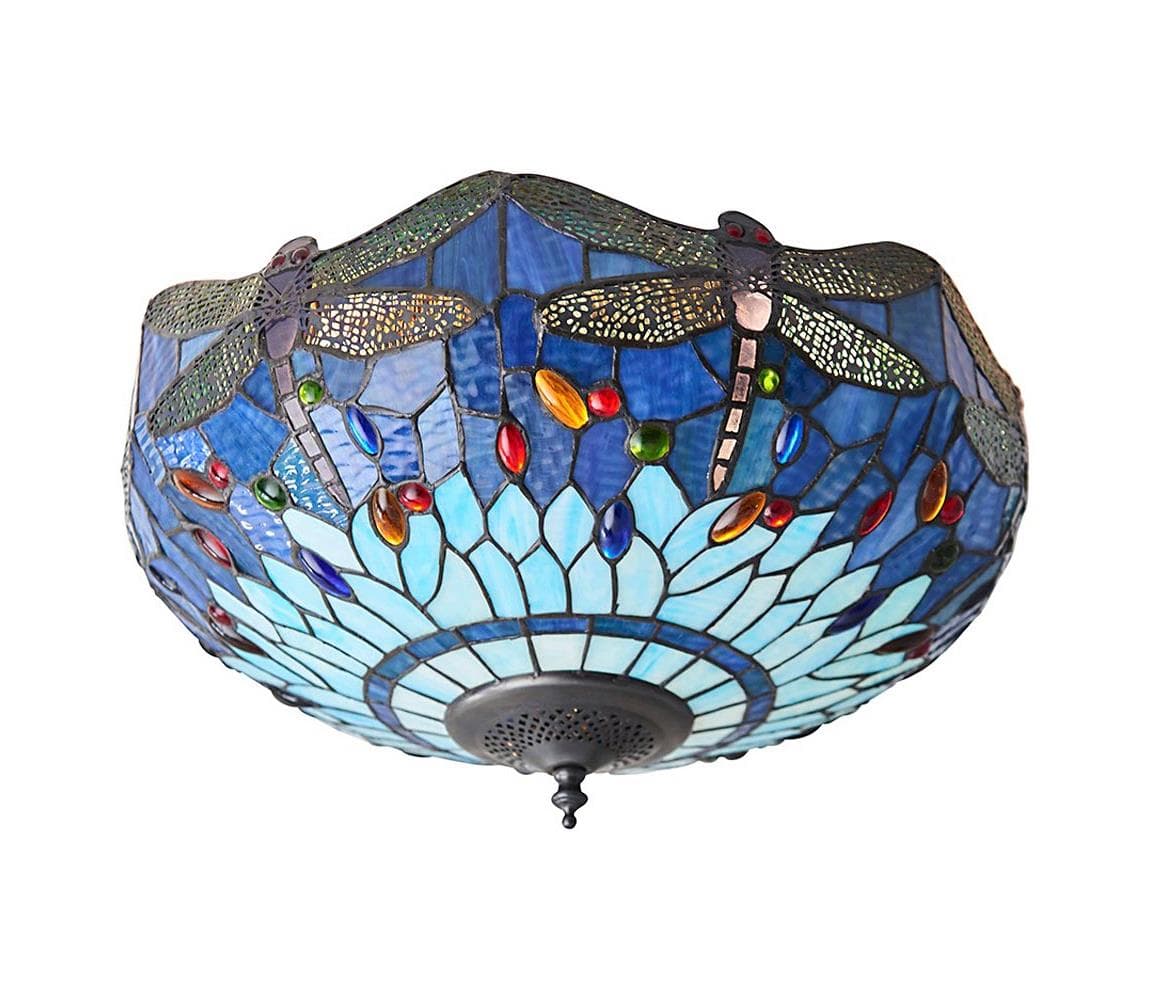 Endon 70722 - Stropné svietidlo Tiffany DRAGONFLY 2xE27/60W/230V priemer 41 cm 70722