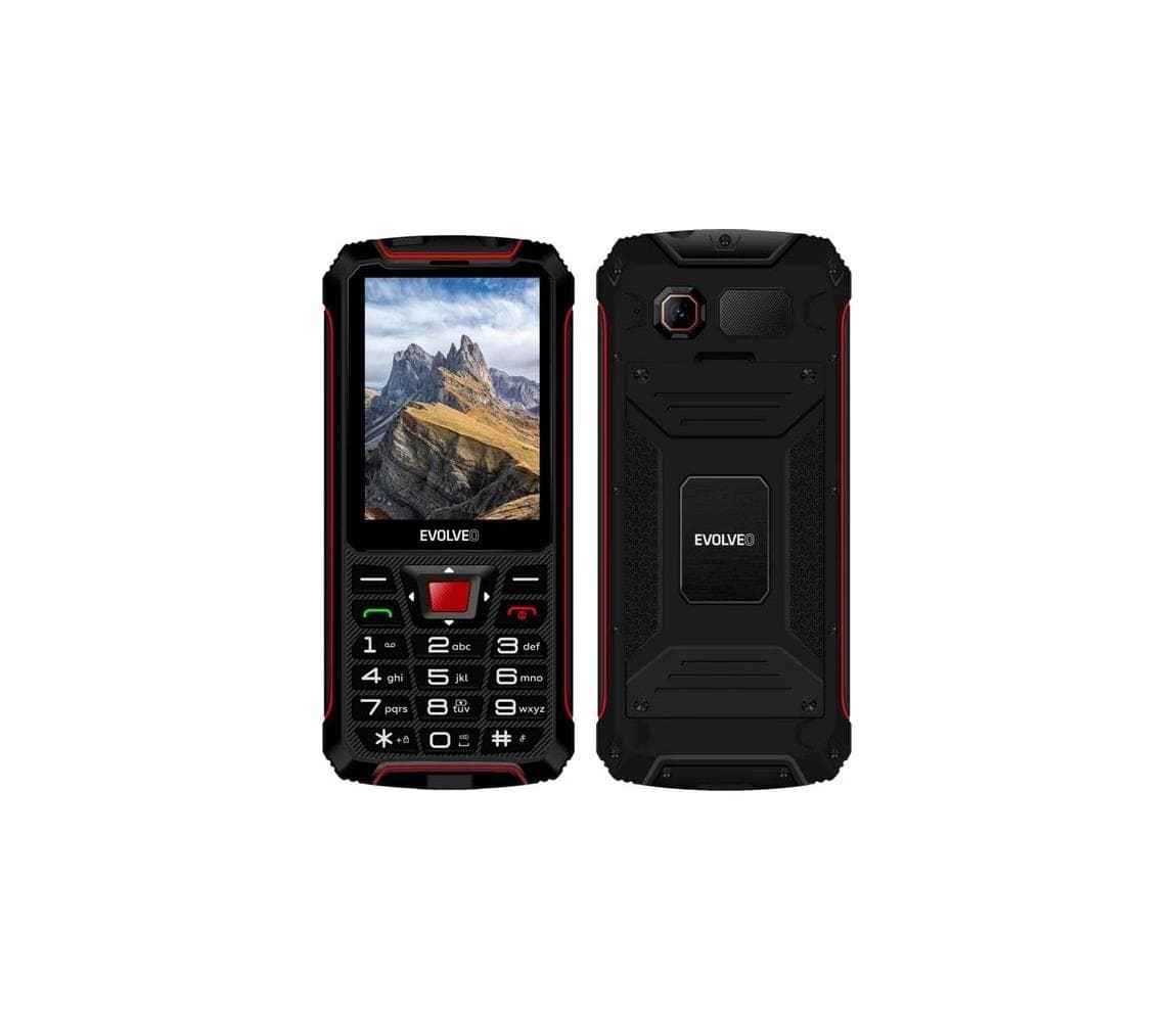 Evolveo - StrongPhone W4 vodotesný Dual SIM telefón čierna/červená SGP-W4-BR