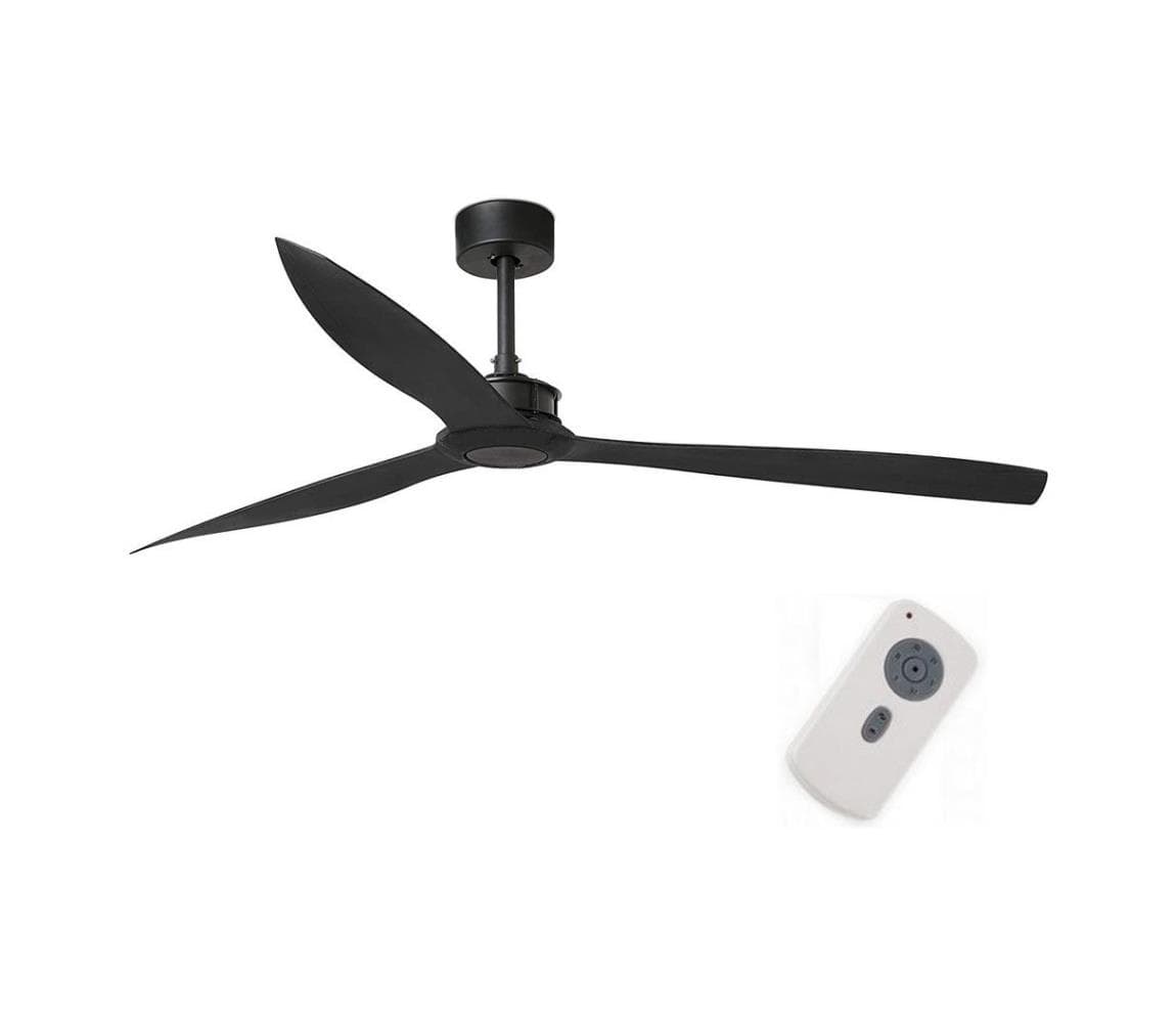 FARO Barcelona FARO 33432 - Stropný látor JUST FAN XL pr. 178 cm čierna + diaľkové ovládanie 33432