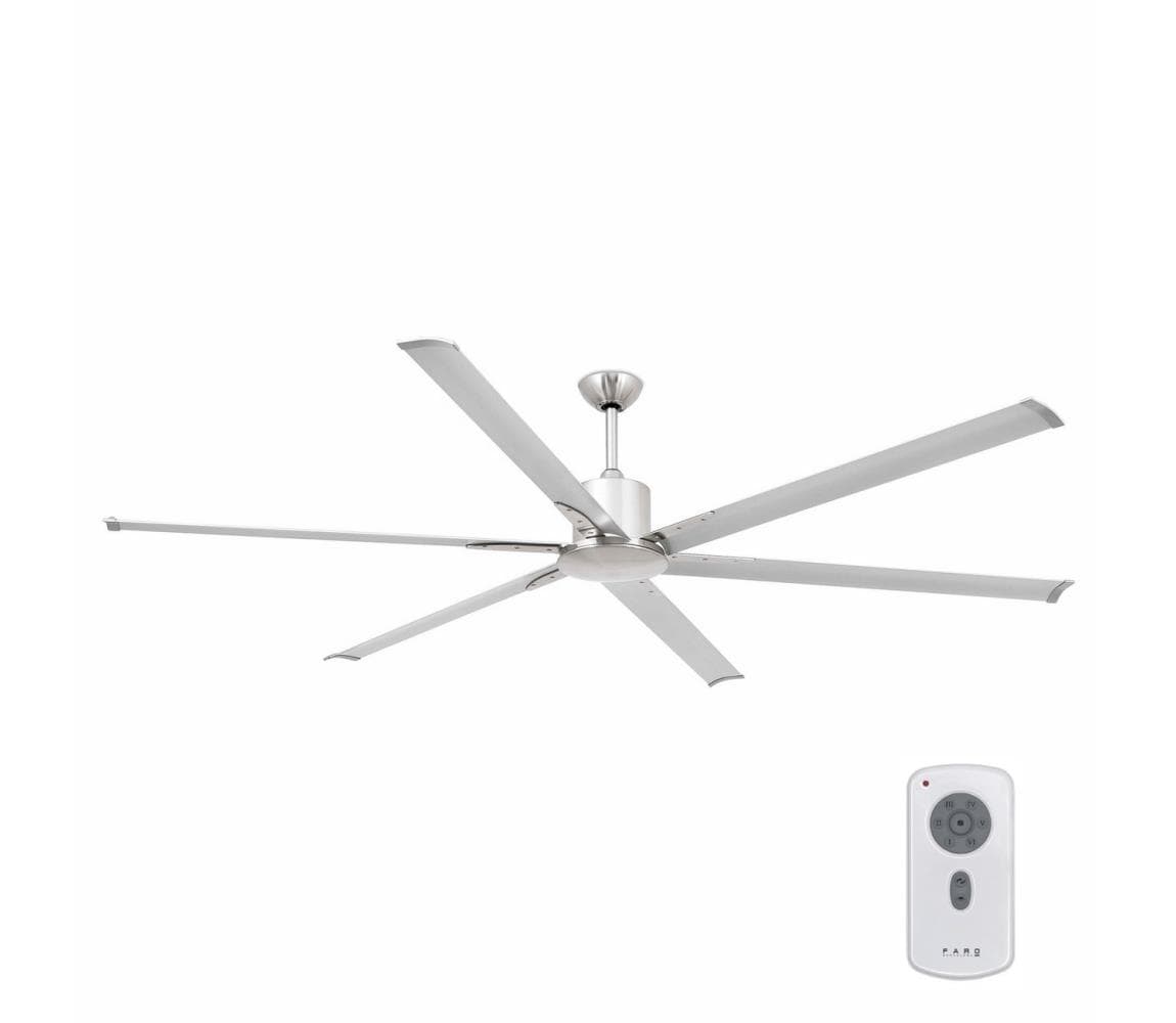 FARO Barcelona FARO 33465A - Stropný látor ANDROS XL matný chróm pr. 213 cm + diaľkové ovládanie 33465A