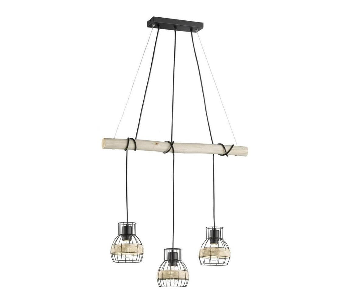 Fischer & Honsel 60798 - Luster na lanku STRAW 3xE27/40W/230V 60798