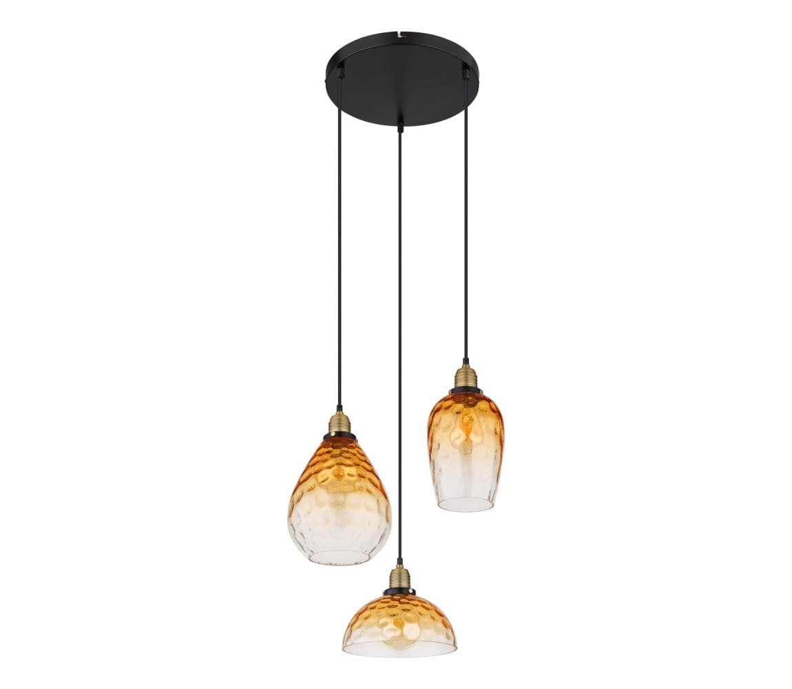 Globo 15786-3H1 - Luster na lanku SALVY 3xE27/60W/230V pr. 46 cm oranžová 15786-3H1