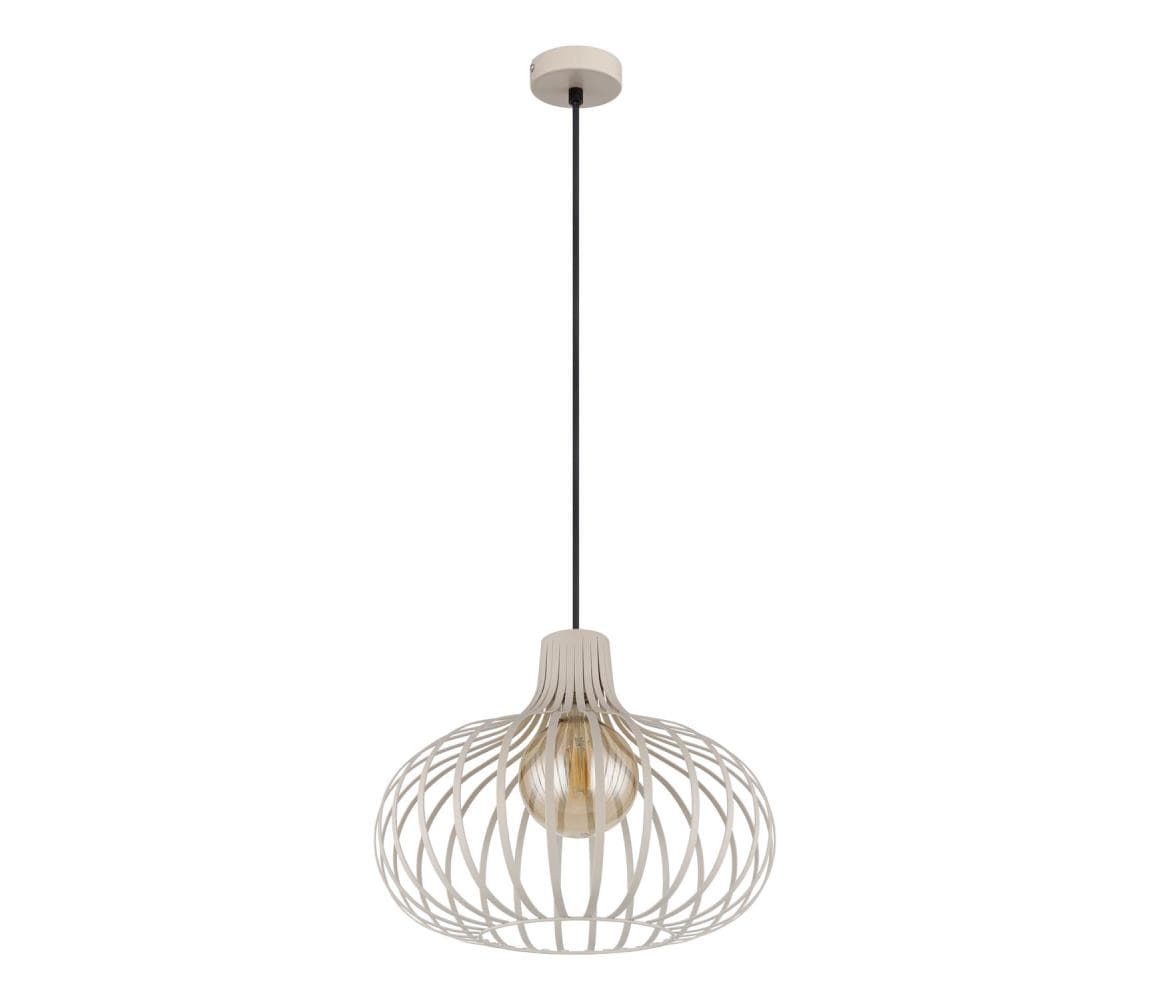 Globo 33370119 - Závesný luster MATEO na lanku 1xE27/40W/230V béžový 33370119