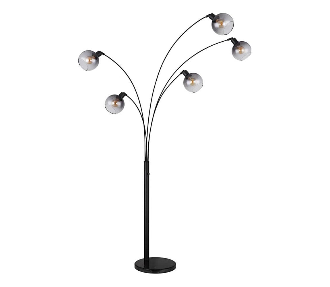 Globo 58228NBS - Stojacia lampa SEYMOUR 5xE27/40W/230V dymová 58228NBS