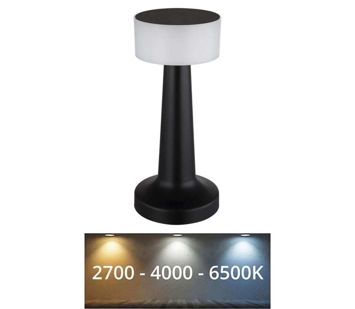 Globo 58447S - LED stmievateľná dotyková stolná lampa ANGELIKA LED/1W/3,7V čiern 58447S