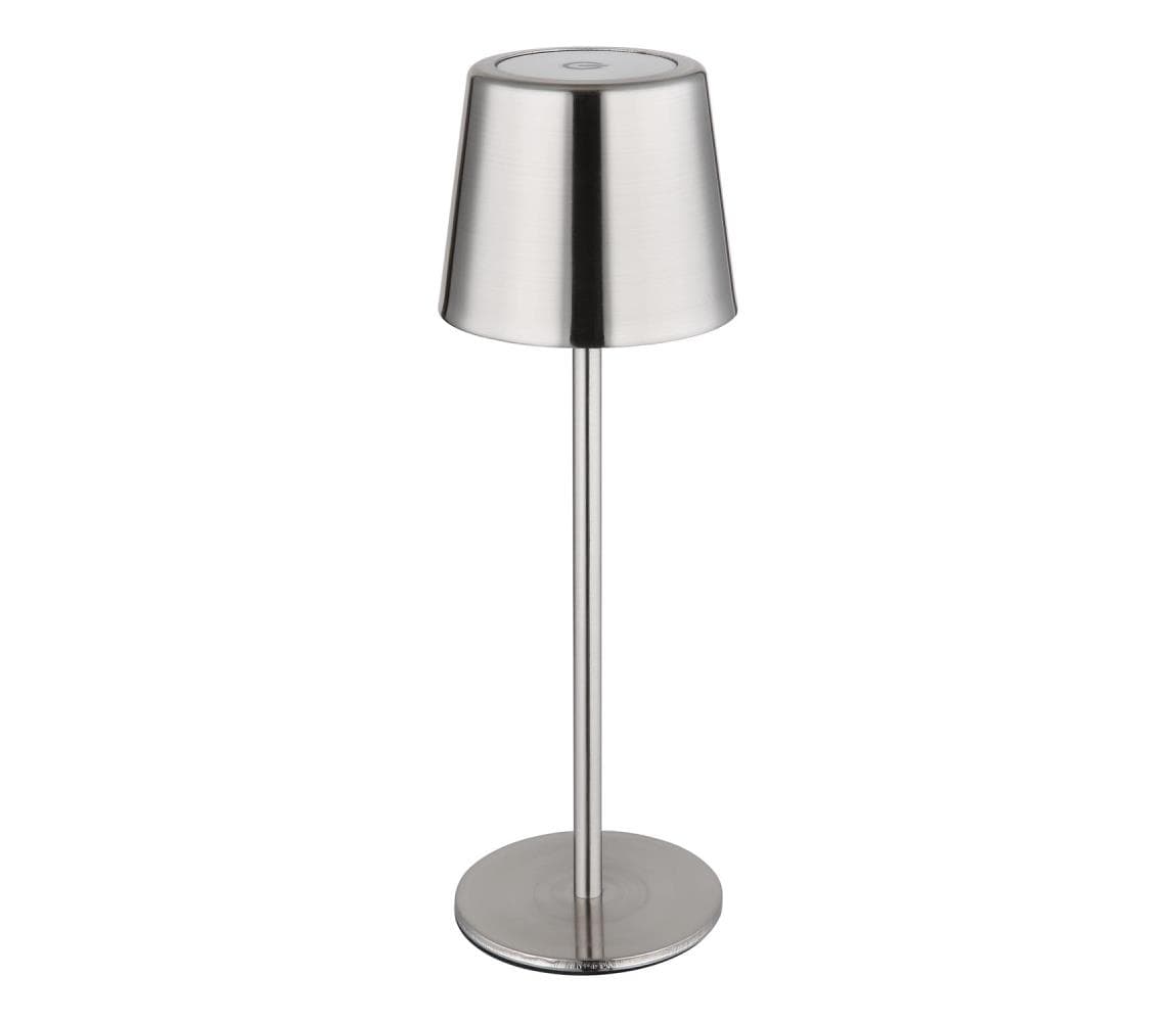 Globo 58482N-LED stmievateľná dotyková nabíjateľná stolová lampa VANCOUVER 2W/3,7V 2200mAh lesklý chróm 58482N