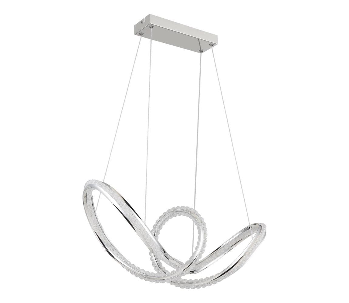 Globo 67440H - LED Stmievateľný luster na lanku EVANGELINE LED/45W/230V lesklý chróm + diaľkové ovládanie 67440H