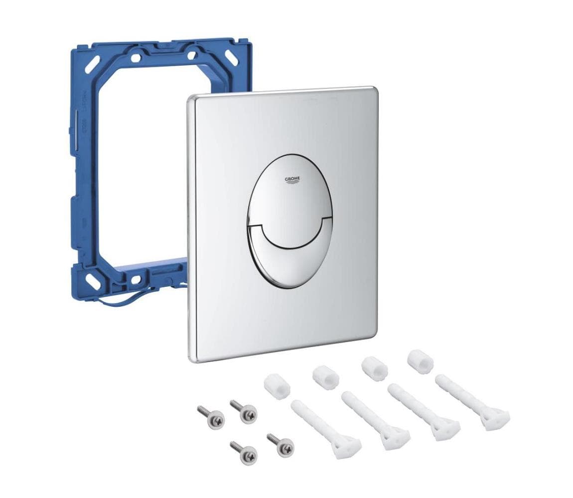 GROHE 42304000 - Splachovacie tlačidlo SKATE AIR 156 × 197 mm lesklý chróm 42304000