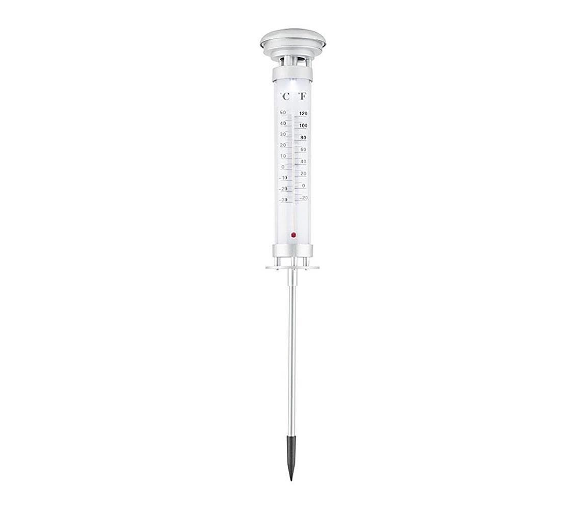 Grundig 89640 - solárna LED lampa s teplomerom, 1,2 V, 600 mAh, IP44 89640