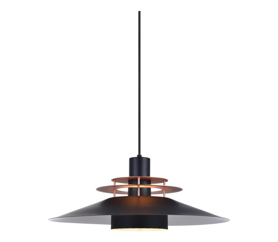 Halo Design 744503 - Luster na lanku RIVOLI 1xE27/40W/230V priemer 50 cm čierna/medená 744503