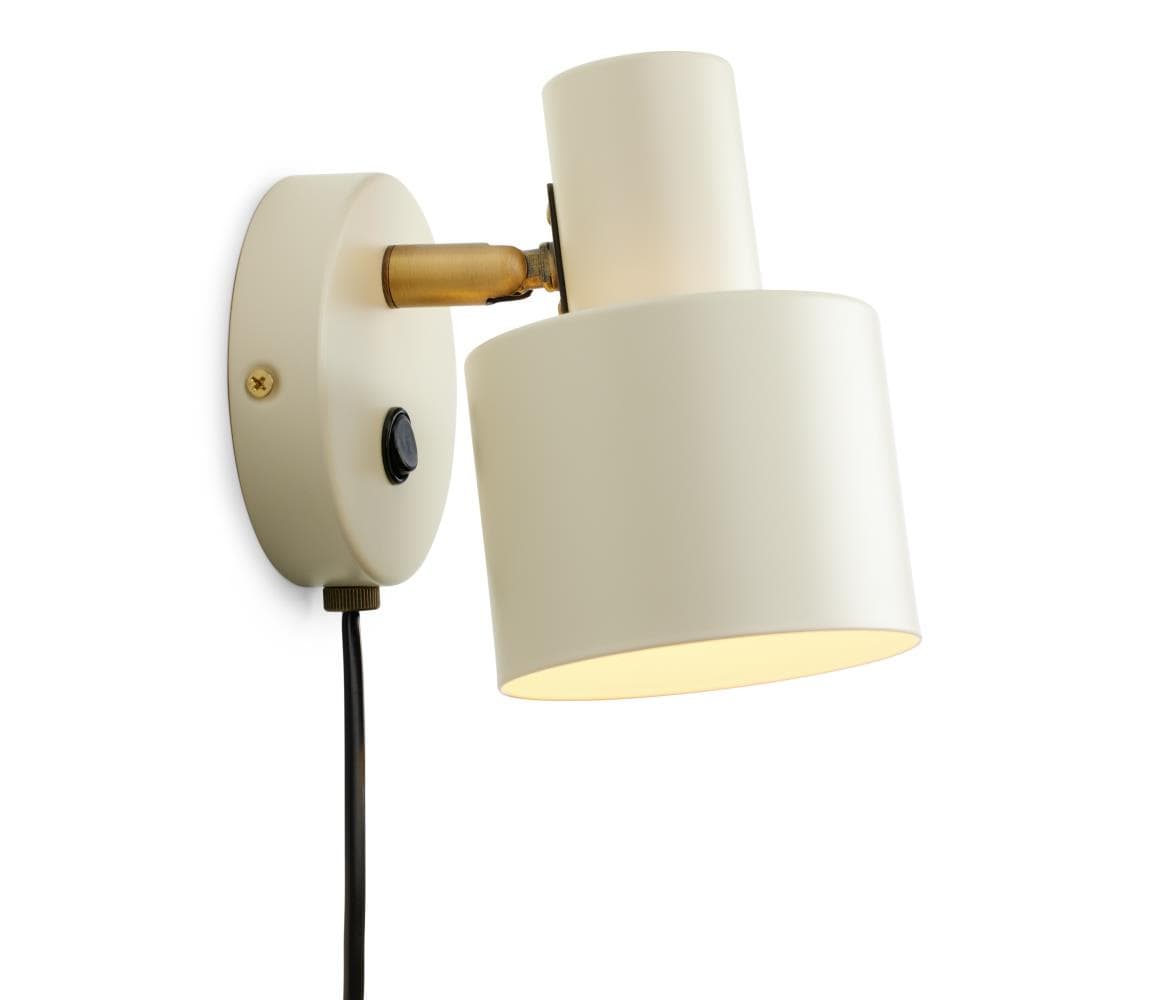 Halo Design 746873 - Nástenné bodové svietidlo VOGUE 1xE27/40W/230V krémová/mosadz 746873