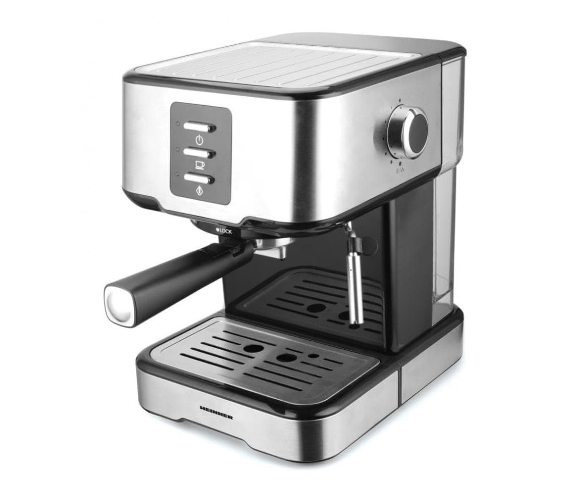 Heinner HEM-850IXBK - Pákový espresso kávovar 850W/230V nerez/čierna HEM-850IXBK