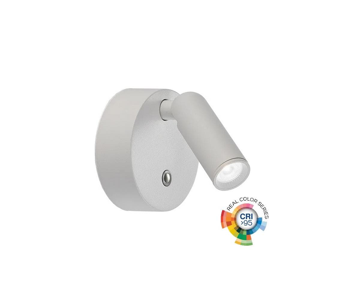 Ideal Lux - dobíjateľné stmievateľné nástenné bodové LED svietidlo BEAN LED/3W/5V CRI 95 biela 350233